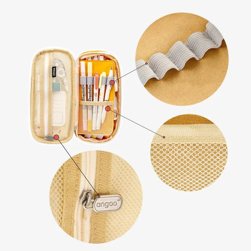 Large Capacity Pencil Case Stationery School Supplies Pencil Cases Pouch Office Desk Storage Bag Students Kids Pen Case Bags Box