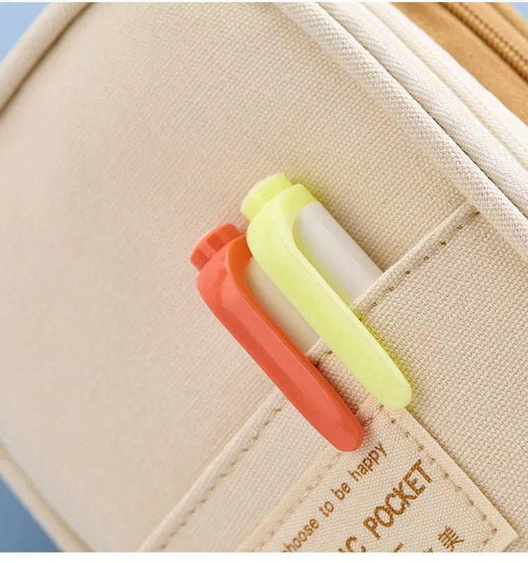 Large Capacity Pencil Case Stationery School Supplies Pencil Cases Pouch Office Desk Storage Bag Students Kids Pen Case Bags Box