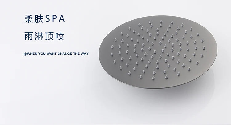 Brass Concealed Bathroom Shower Chuveiro Banheiro Wall Hanging Top Round Shower Head Curtain Set Hot Cold Water Mixing Faucet