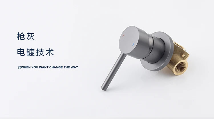 Brass Concealed Bathroom Shower Chuveiro Banheiro Wall Hanging Top Round Shower Head Curtain Set Hot Cold Water Mixing Faucet