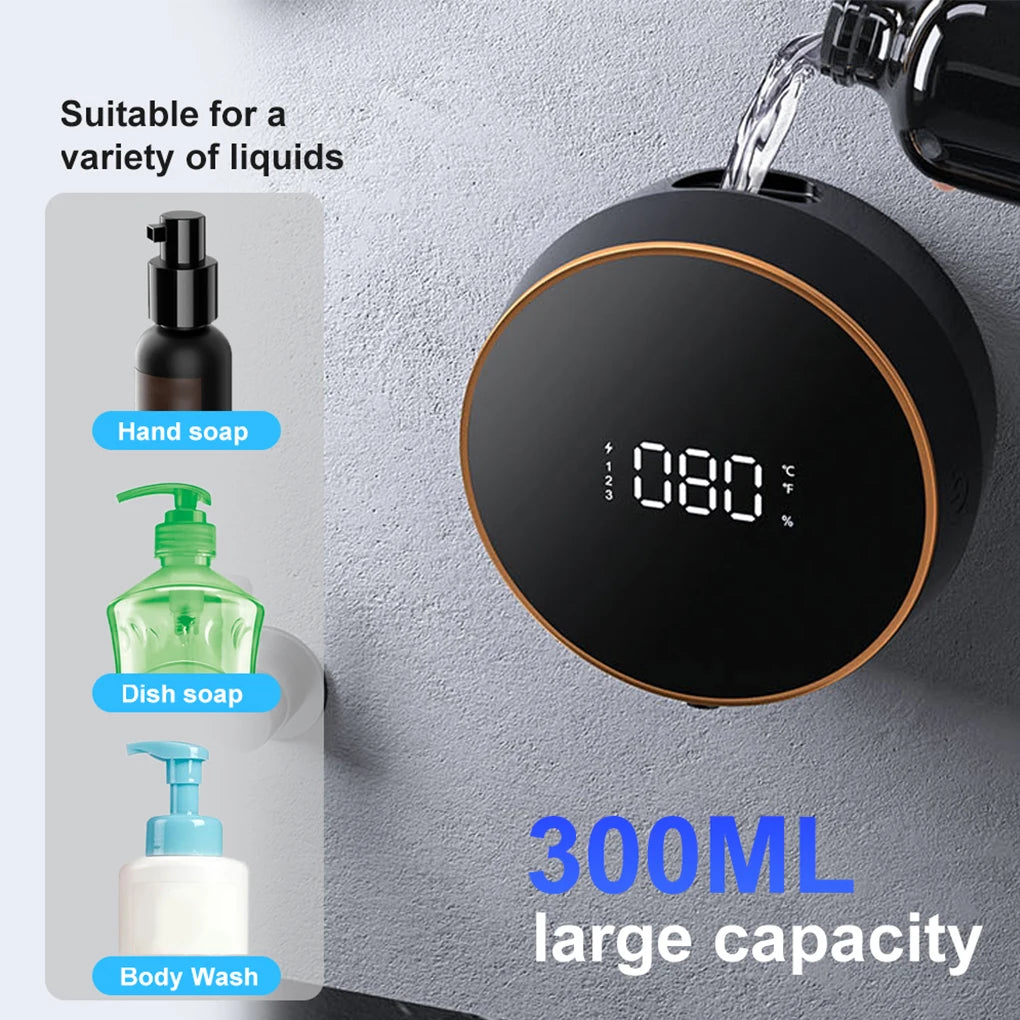 Smart Soap Dispenser 300ml Touchless Infrared Sensor Washing Hand Device USB Rechargeable Wall-Mounted Liquid Soap Dispenser