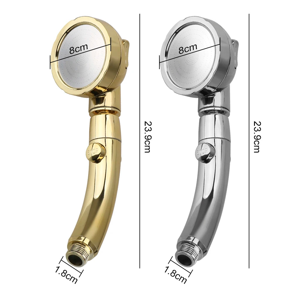 3 Spray Setting with ON/OFF Pause Switch 360 Degrees Rotating Handheld Shower Head Adjustable Water Saving Shower Head