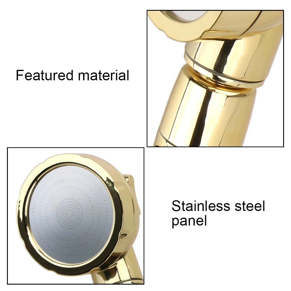 3 Spray Setting with ON/OFF Pause Switch 360 Degrees Rotating Handheld Shower Head Adjustable Water Saving Shower Head