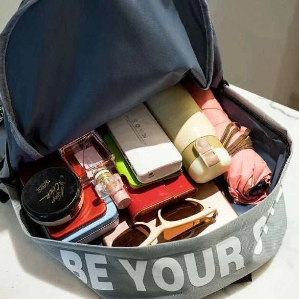 Fashion trend backpack backpack for men and women junior high school high school student bag large capacity korean version of th