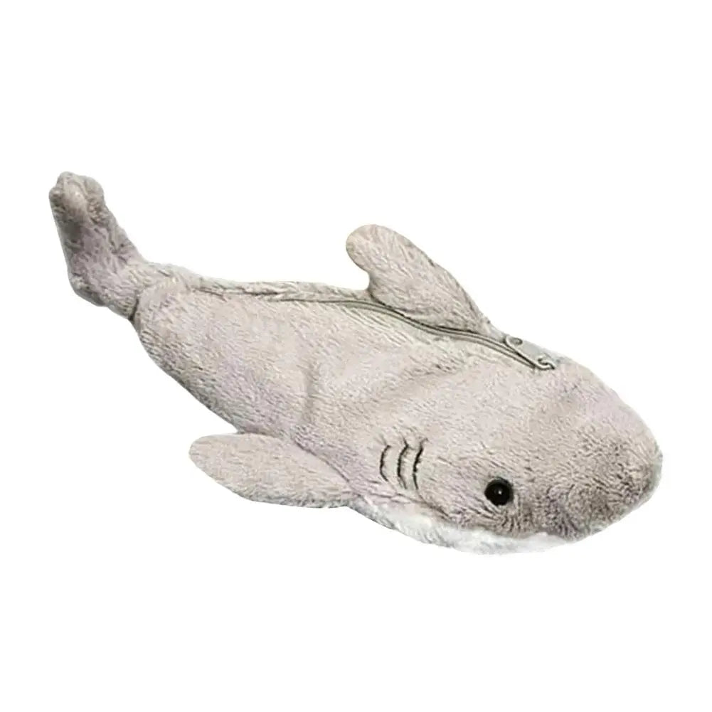 Cute Plush Shark Pencil Case Student Stationery School Supplies Kawaii Doll Back To School Storage Bag Pen Bag Stationery