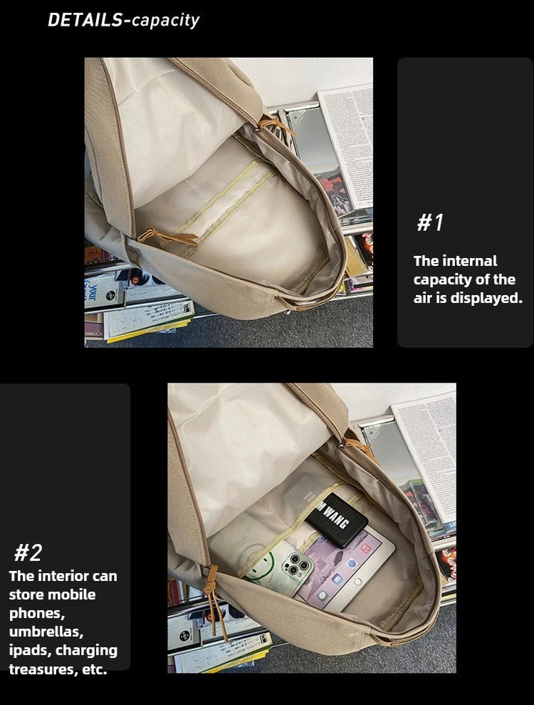 School Backpack for Men Women College Bookbag Lightweight Black Backpack Rucksack Casual Daypack School Bag for Boys Girls