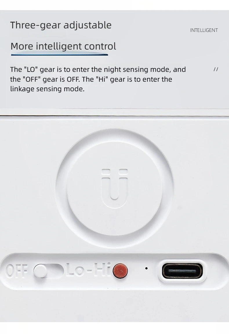 Smart Motion Activated Wall Light - 2200mAh USB-C Fast Charge, 3 Adjustable Brightness, Multi-Device Link for Indoor/Outdoor Security Lighting