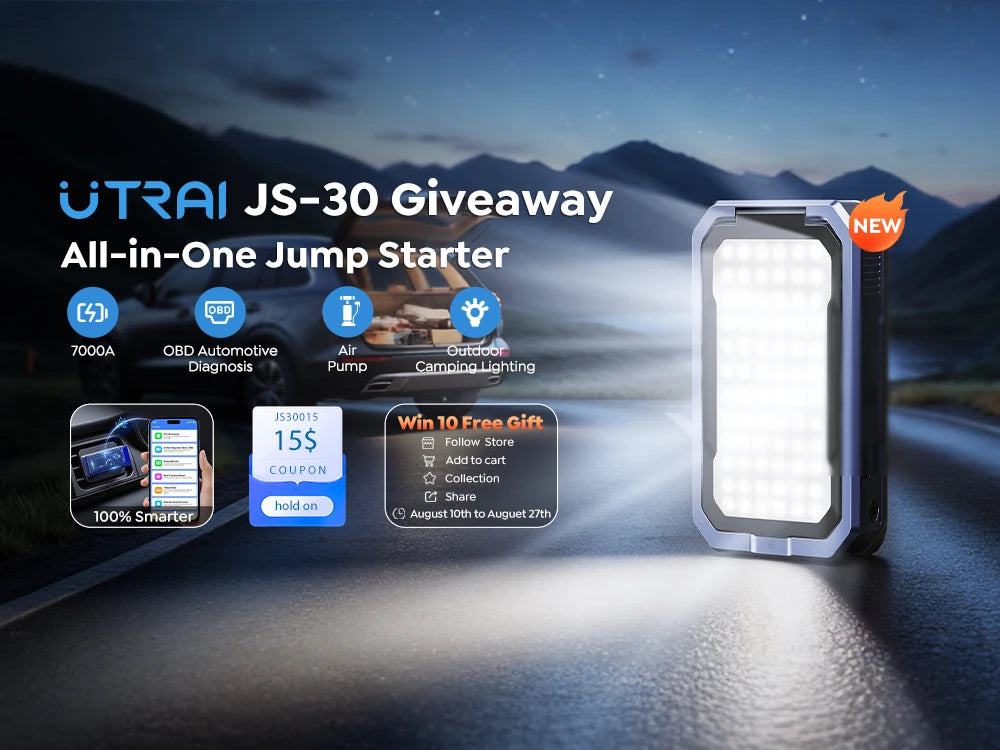 UTRAI Super Capacitor Car Jump Starter Super Safe Battery Less Quick Charge 1000A Portable For Emergency Booster Starting Device