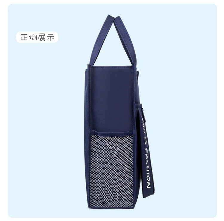 School supplies student tote bag children art bag document bag pink canvas tutoring bag school-bags-for-girls Tutorial Bags