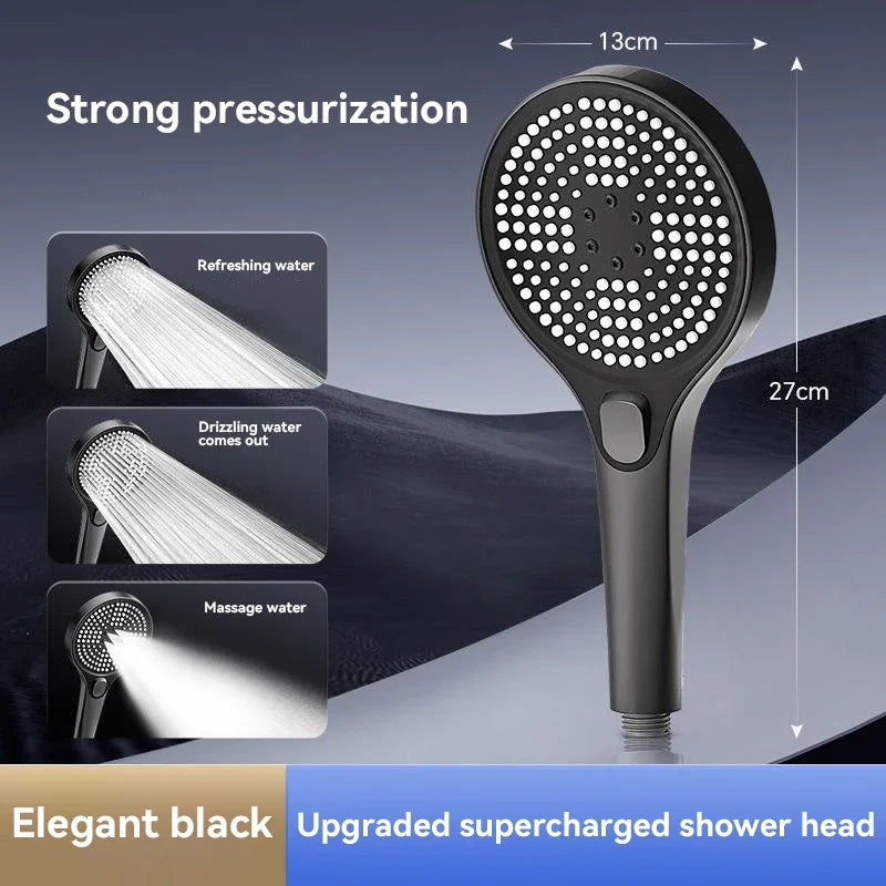 Xiaomi Original Shower Head, Large Panel Booster Shower Set, Water Output, 3-Speed Adjustment, Home Bathroom Facilities