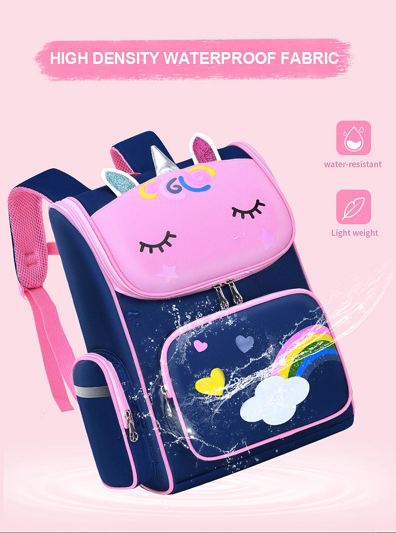 New elementary school students schoolbag shoulders backpack 6-12 years old one, two, three, four, five, six grades waterproof le