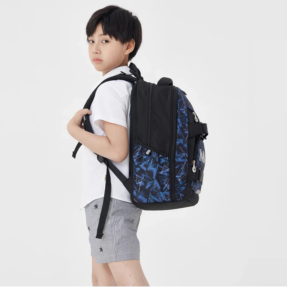 Student' Weight-reducing Backpack Large-capacity Water-removing Schoolbag Antibacterial Spine-protecting Backpack For Boys Girls