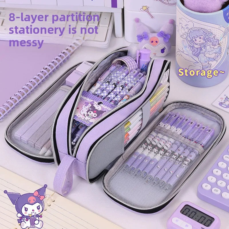 New School Supplies Back to School Essential Pencil Case, Large Capacity Stationery Organizer Student Stationery Box