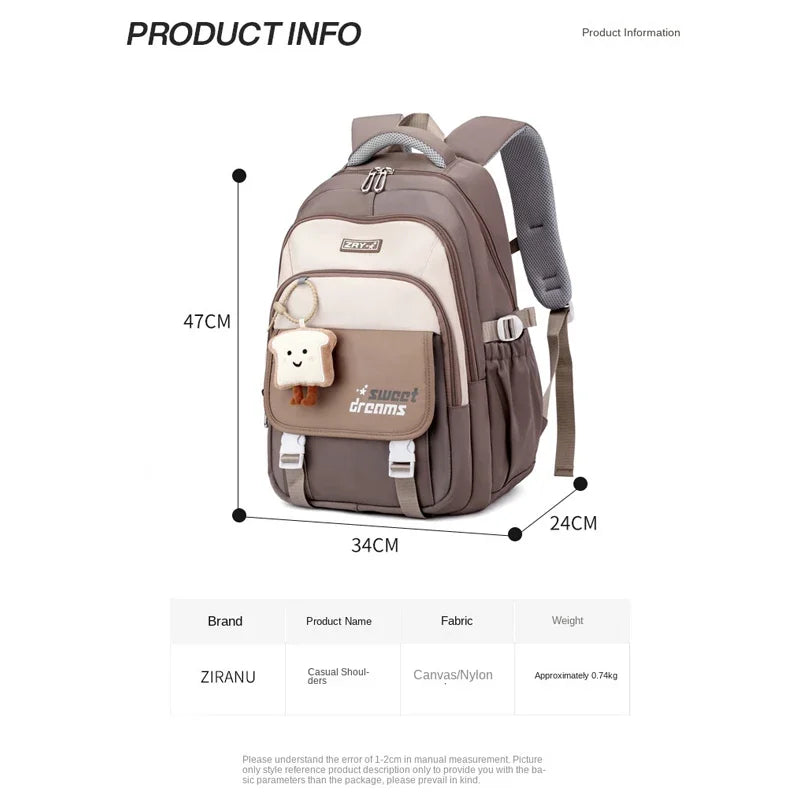 School Backpacks For Girls Large Capacity Middle School Backpack Lightweight Travel Bag School Bookbag College Student Backpack