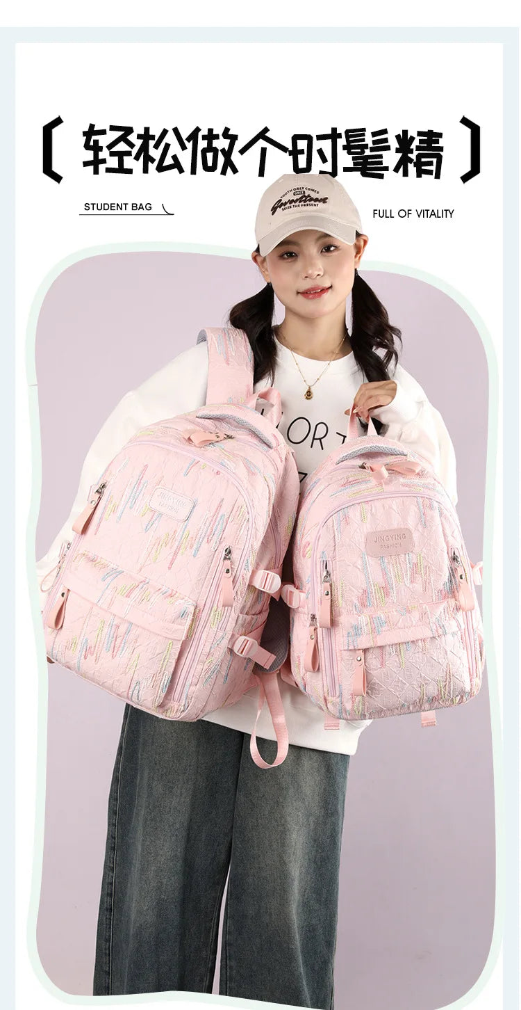 Fresh Backpack large capacity school bag with good-looking Cute and Sweet Backpacks for Middle School and College Students 2 Siz