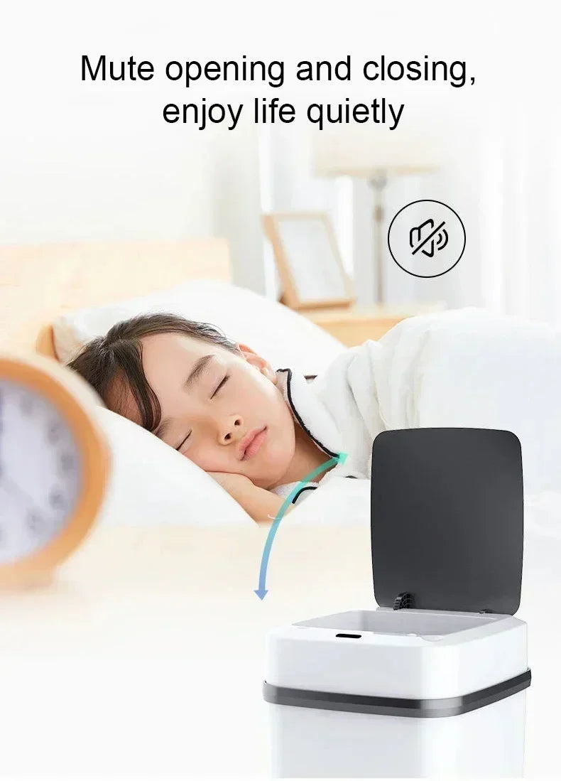 Smart Sensor 13L Trash Can 2025 - Touch-Activated Automatic Lid Bathroom Kitchen Toilet, Waterproof Waste Organizer