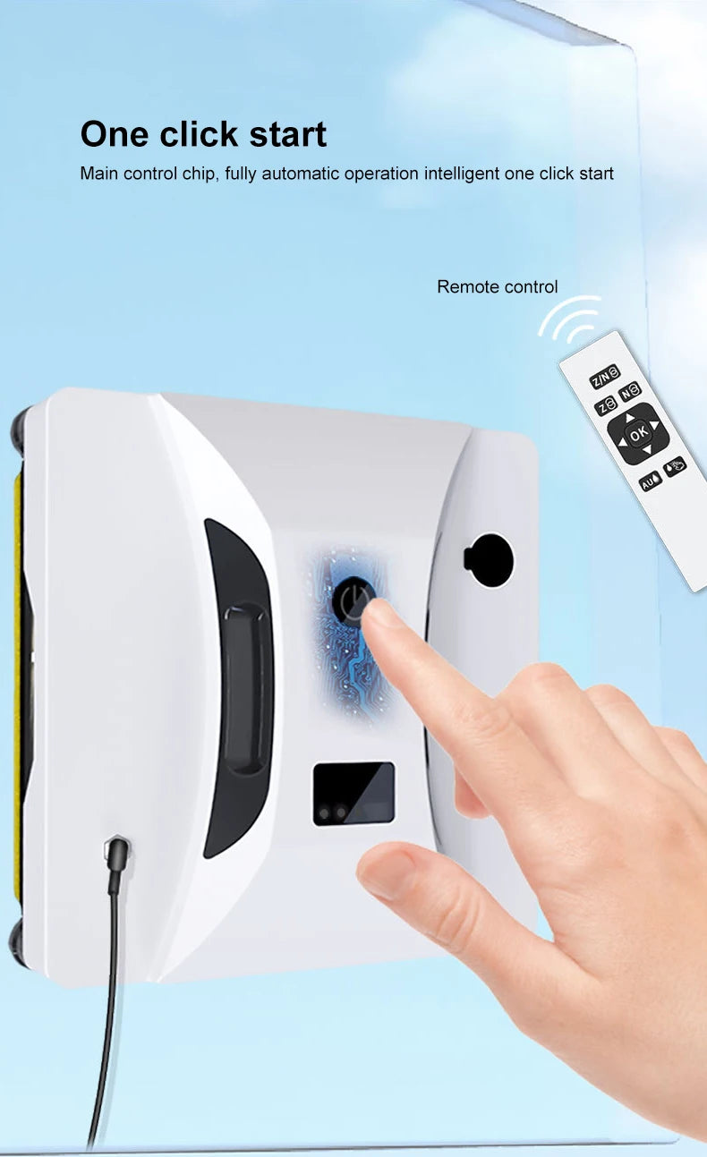 2024 New Intelligent Water Spray Window Cleaning Robot Home Fully Automatic Electric Remote Control Window Cleaning Tool