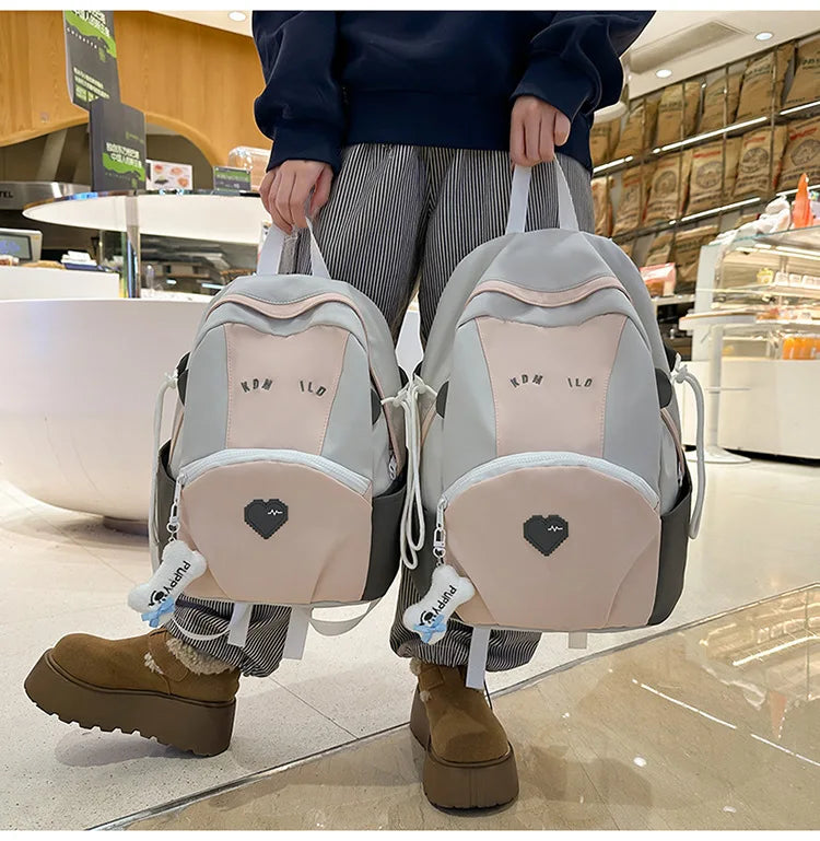 Student's Backpacks Korean Simple Versatile Fashionable Casual Cute Schoolbags High Quality Large Capacity Travel Backpacks