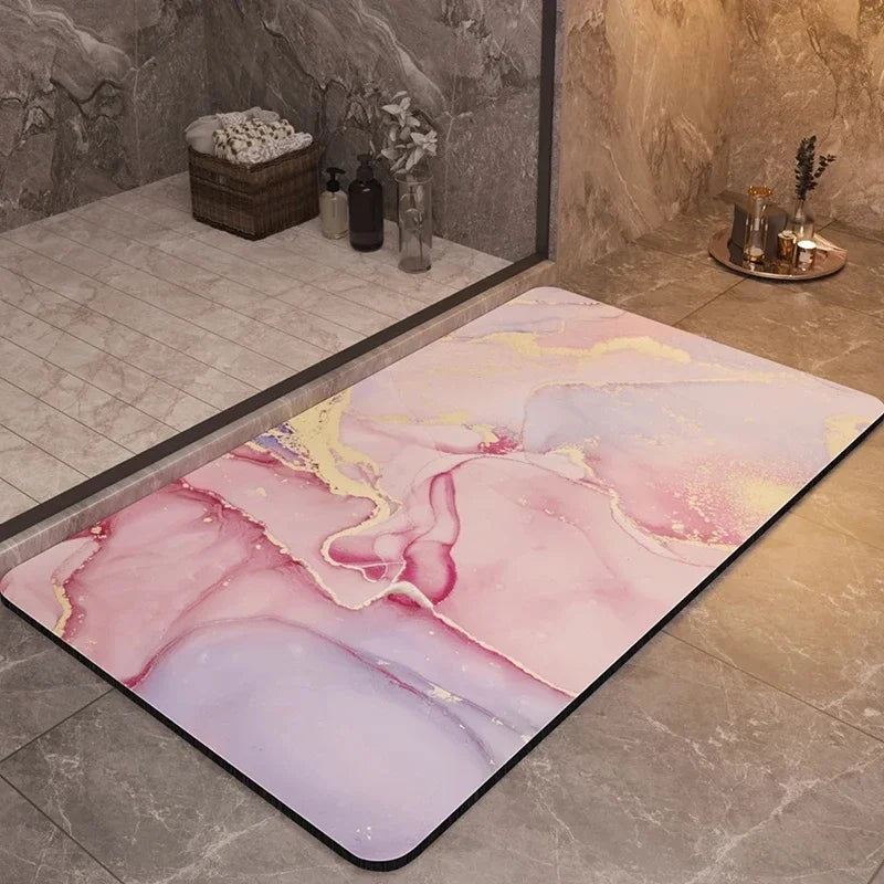 Luxury Bathroom Mats Anti Slip Shower Bath Mat Super Absorbent Quick Dry Foot Floor Mat Toilet Rug Doormat Carpet Washable Decor