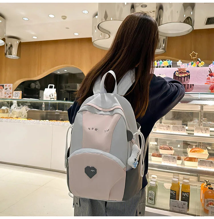 Student's Backpacks Korean Simple Versatile Fashionable Casual Cute Schoolbags High Quality Large Capacity Travel Backpacks