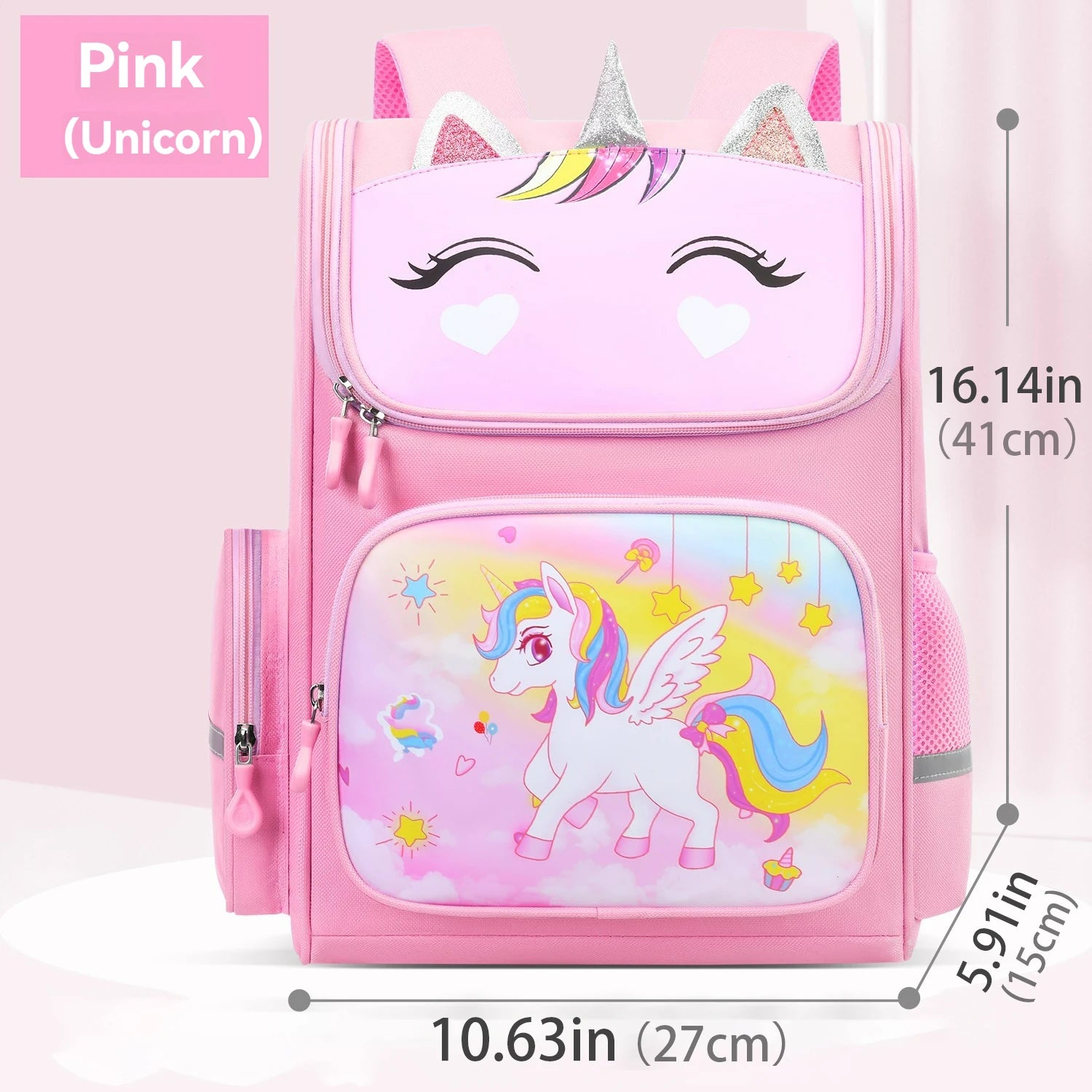 Children's elementary school students schoolbag girls 1, 2, 3, 4, 5, 6 grades 6-12 years old shoulders backpack cute waterproof
