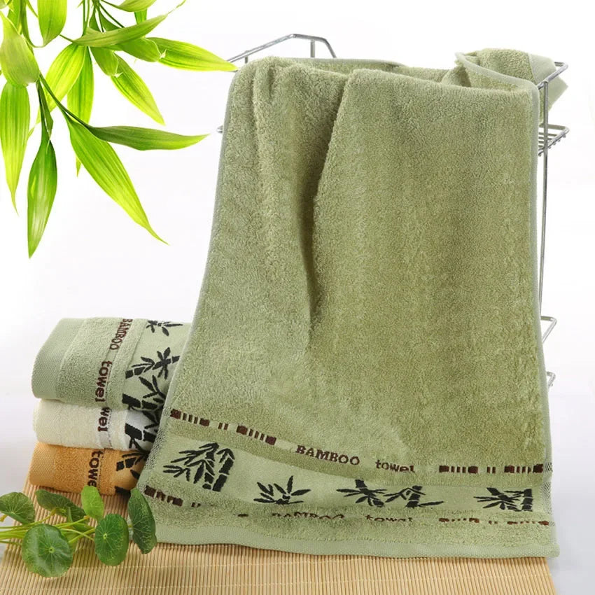 Bamboo Fiber Towels Set Home Bath Towels for Adults Face Towel  Thick Absorbent  Luxury Bathroom Towels Toalha De Praia