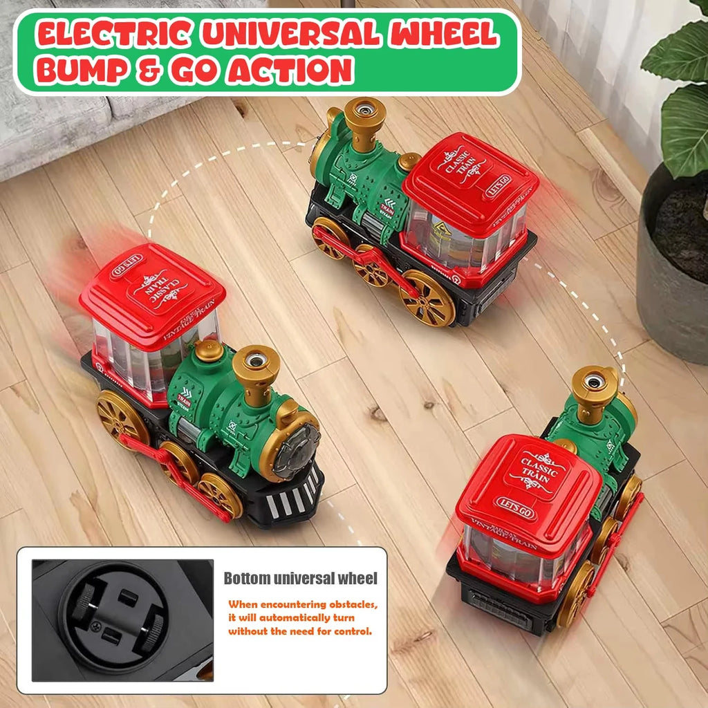 Train Toy for Toddlers 3-5, Trucks Locomotive Electric Steam Engine with Smoke, Light & Sound, Toddler Toy Trucks for Boys Gift