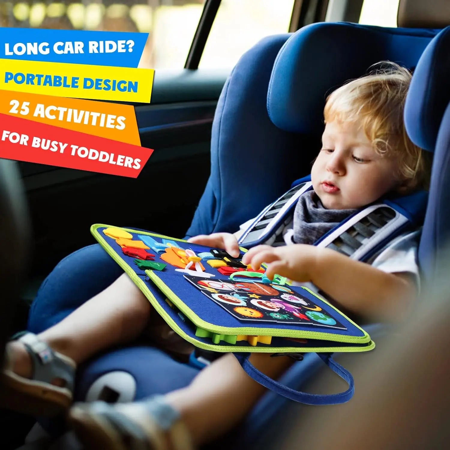 Busy Board Montessori Toys for Toddlers Sensory Toy Preschool Learning Educational Travel Activities For Boys Fine Motor Skills