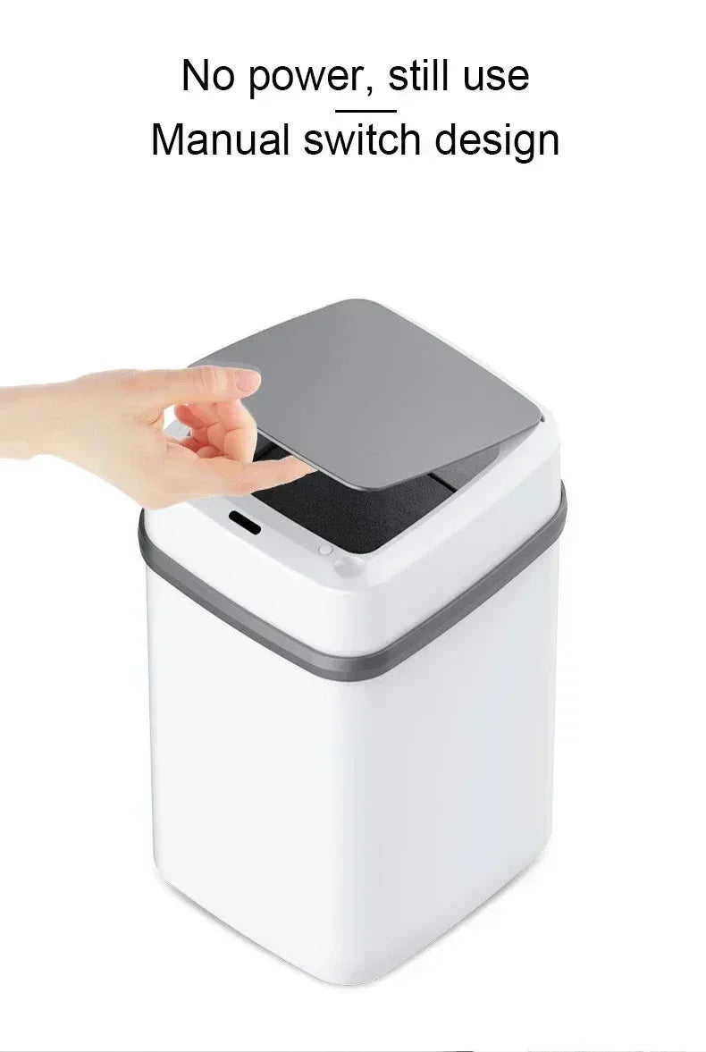 Smart Sensor 13L Trash Can 2025 - Touch-Activated Automatic Lid Bathroom Kitchen Toilet, Waterproof Waste Organizer
