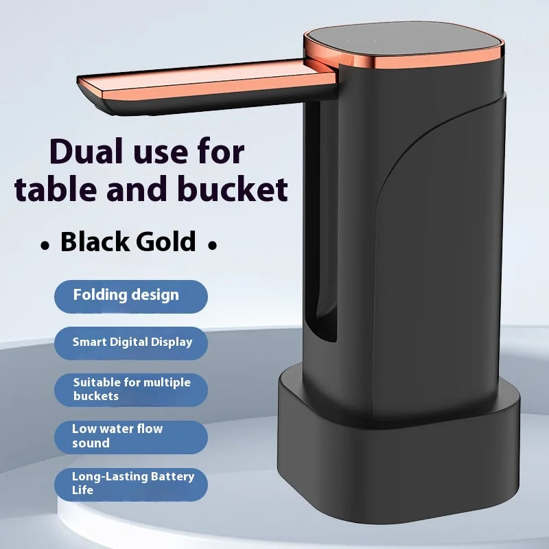 Intelligent Display Dual-use Foldable Automatic Water Pump Intelligent Quantitative Electric Water Dispenser for Bottled Water