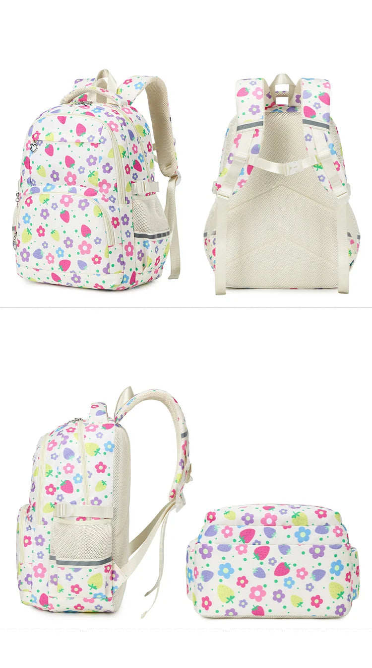 Schoolbags for Primary School Girls, Fashionable Backpacks, Large Capacity Junior High School Students, Versatile Backpacks