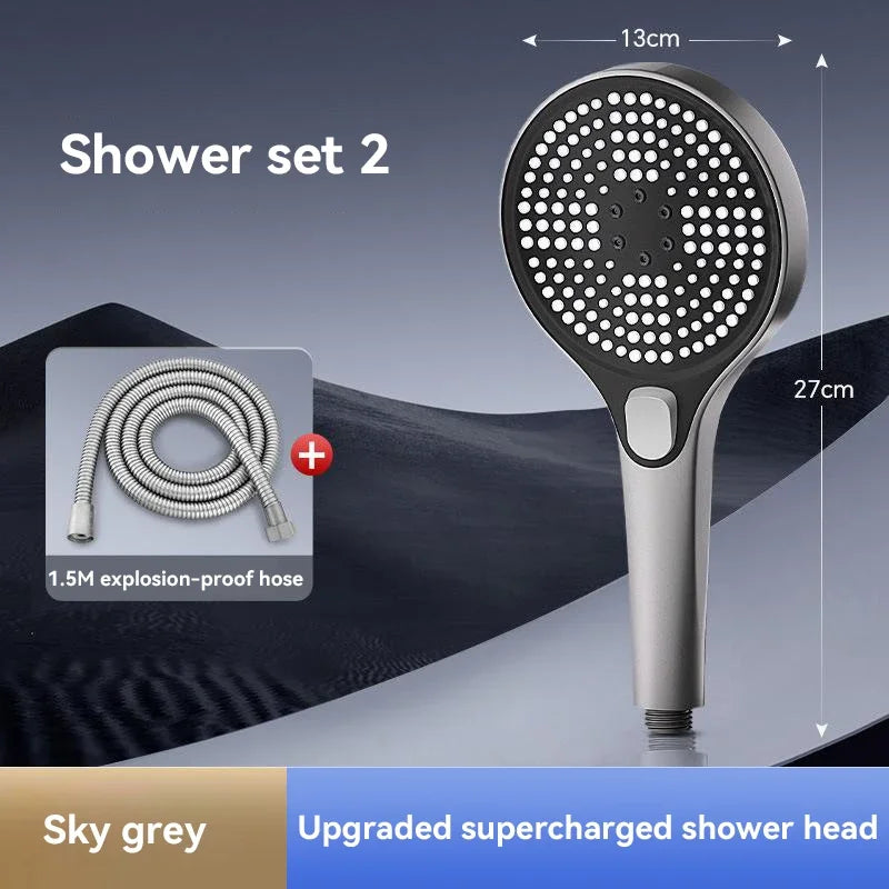 Xiaomi Original Shower Head, Large Panel Booster Shower Set, Water Output, 3-Speed Adjustment, Home Bathroom Facilities