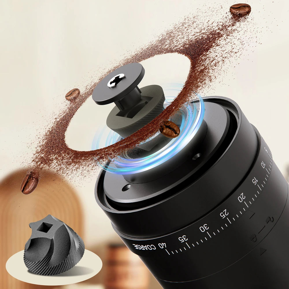 Electric coffee grinder, household small hand-cranked coffee bean grinder, portable fully automatic grinder, hand coffee grinder