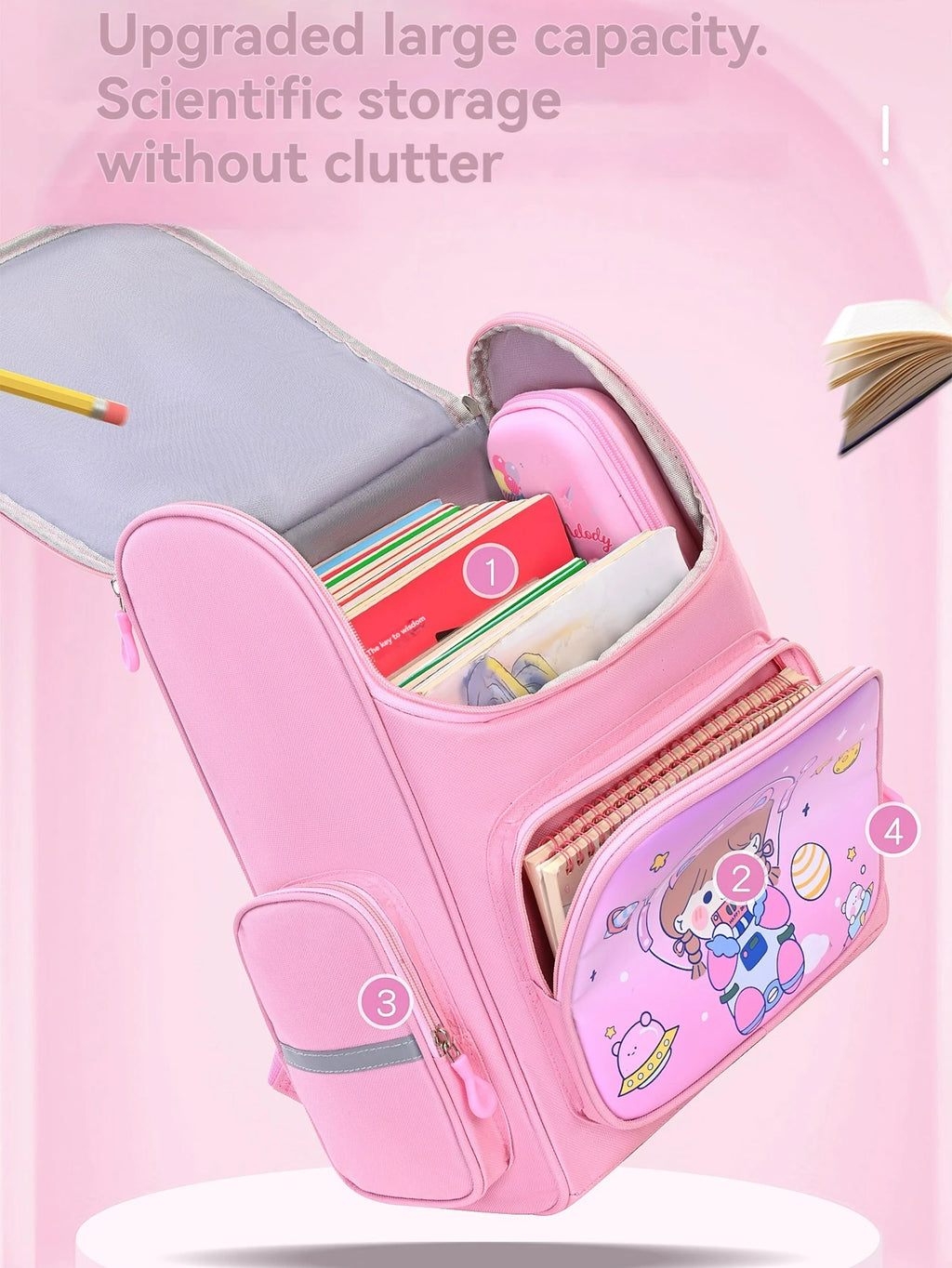 Children's elementary school students schoolbag girls 1, 2, 3, 4, 5, 6 grades 6-12 years old shoulders backpack cute waterproof