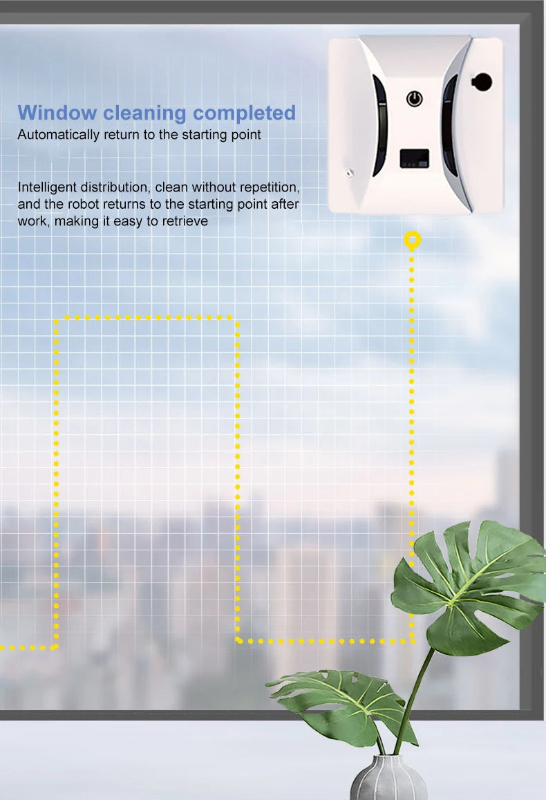 2024 New Intelligent Water Spray Window Cleaning Robot Home Fully Automatic Electric Remote Control Window Cleaning Tool