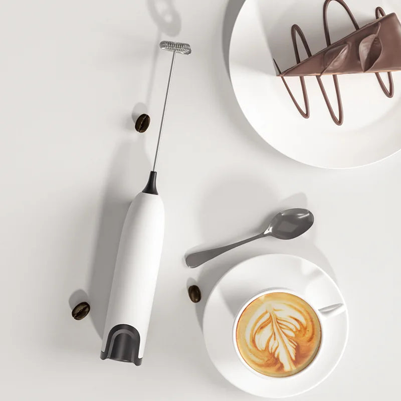 Electric Milk Frother Kitchen Drink Foamer Whisk Mixer Stirrer Coffee Cappuccino Creamer Whisk Frothy Blend Whisker Egg Beater