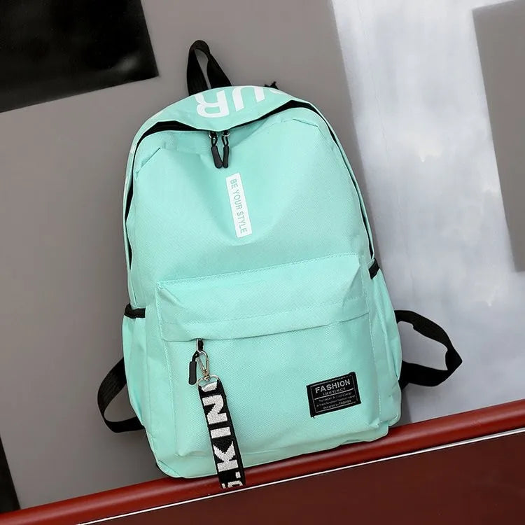 Fashion trend backpack backpack for men and women junior high school high school student bag large capacity korean version of th