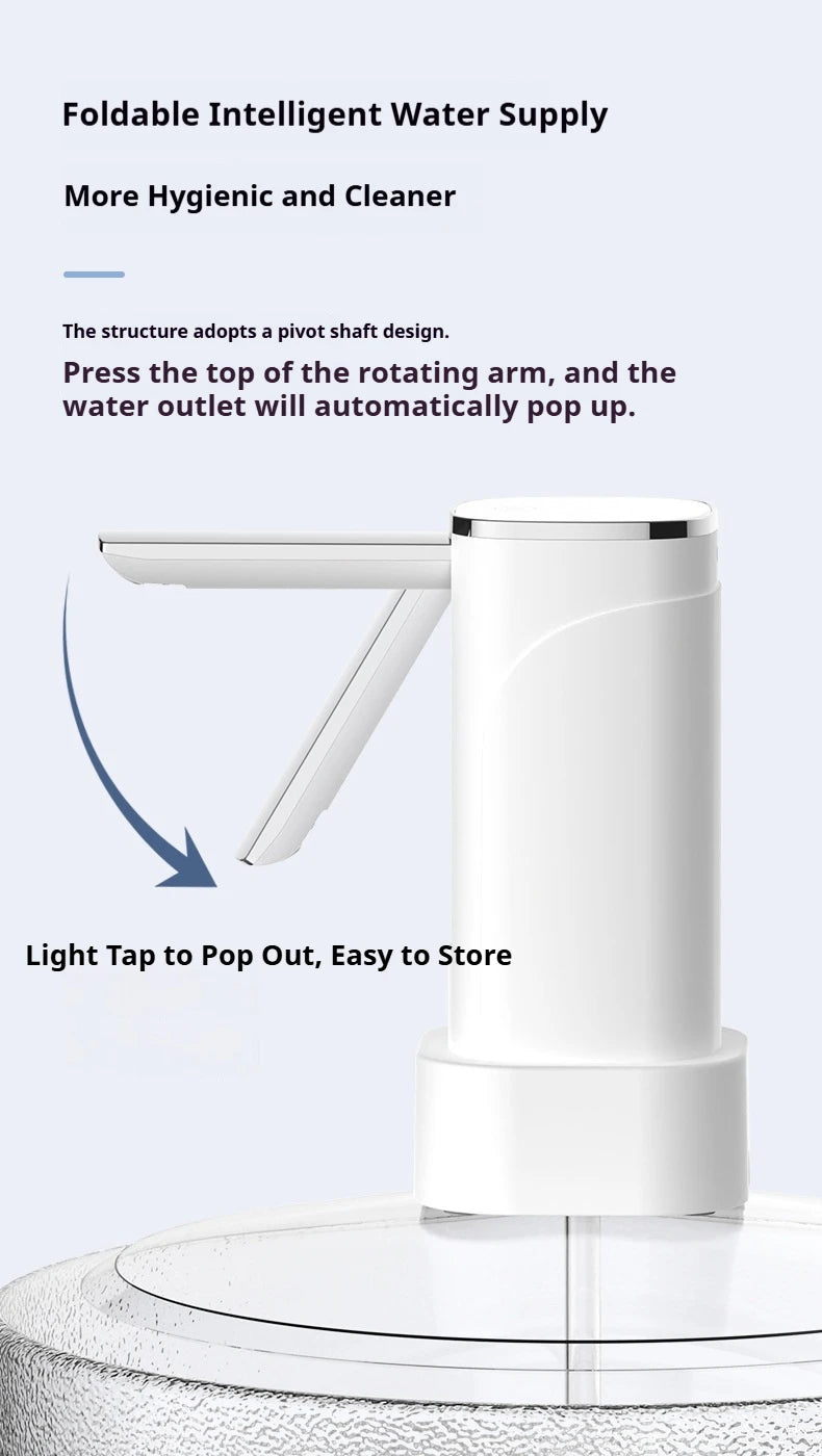 Intelligent Display Dual-use Foldable Automatic Water Pump Intelligent Quantitative Electric Water Dispenser for Bottled Water