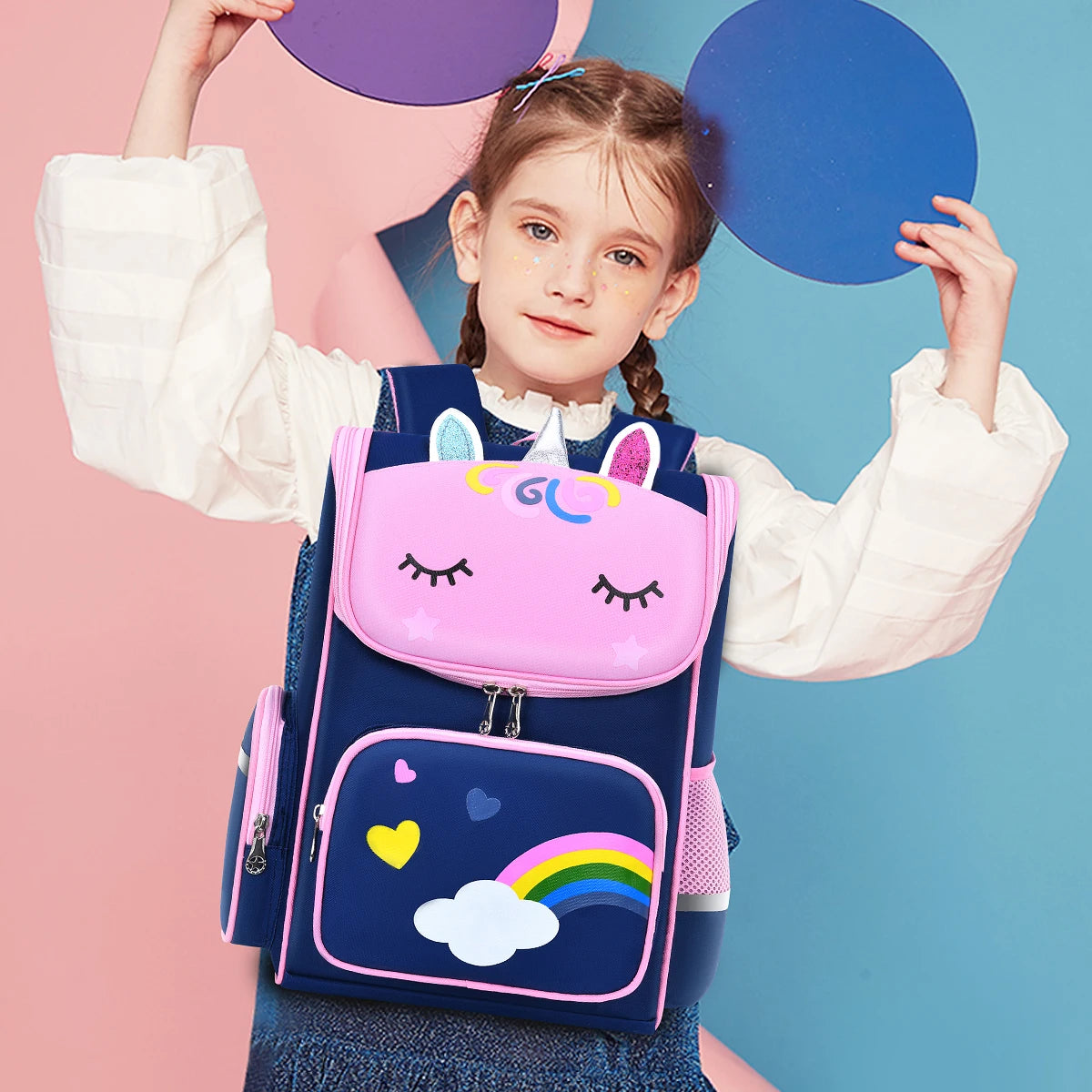 New elementary school students schoolbag shoulders backpack 6-12 years old one, two, three, four, five, six grades waterproof le