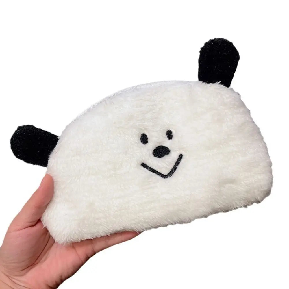 Plush Pencil Case Cartoon Sundries Storage Large Capacity Pencils Pouch Cute Dog Gift Cosmetic Bag School Students Supplies