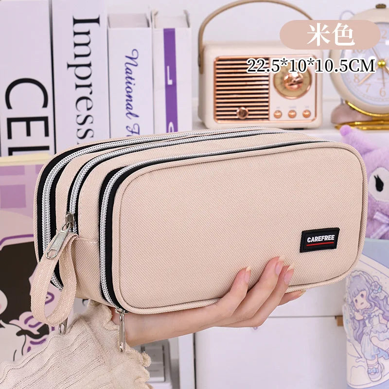 New School Supplies Back to School Essential Pencil Case, Large Capacity Stationery Organizer Student Stationery Box