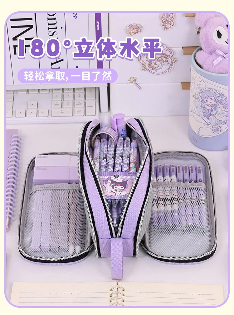 New School Supplies Back to School Essential Pencil Case, Large Capacity Stationery Organizer Student Stationery Box