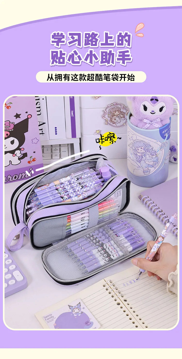 New School Supplies Back to School Essential Pencil Case, Large Capacity Stationery Organizer Student Stationery Box