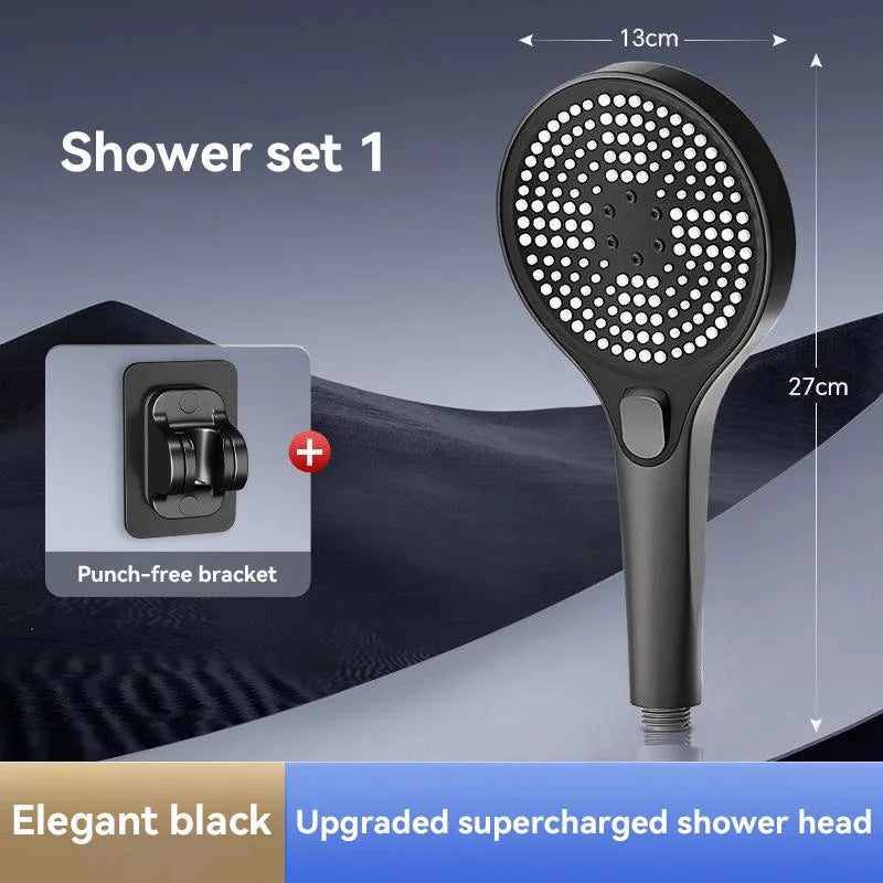 Xiaomi Original Shower Head, Large Panel Booster Shower Set, Water Output, 3-Speed Adjustment, Home Bathroom Facilities