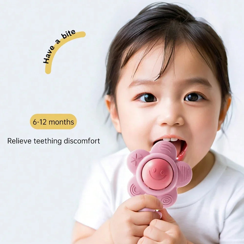 A Teether And Rattle For Babies: Sound, Chewable Toy, Early Learning And Entertainment, Teether, Rattle, Grip Function 3-In-1.