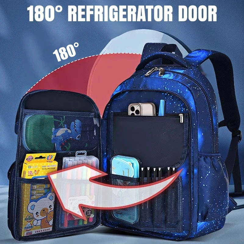 Back to School Adjustable Kids School Backpack for Boys Girls Lightweight Growth Design Waterproof Elementary Primary school Boo