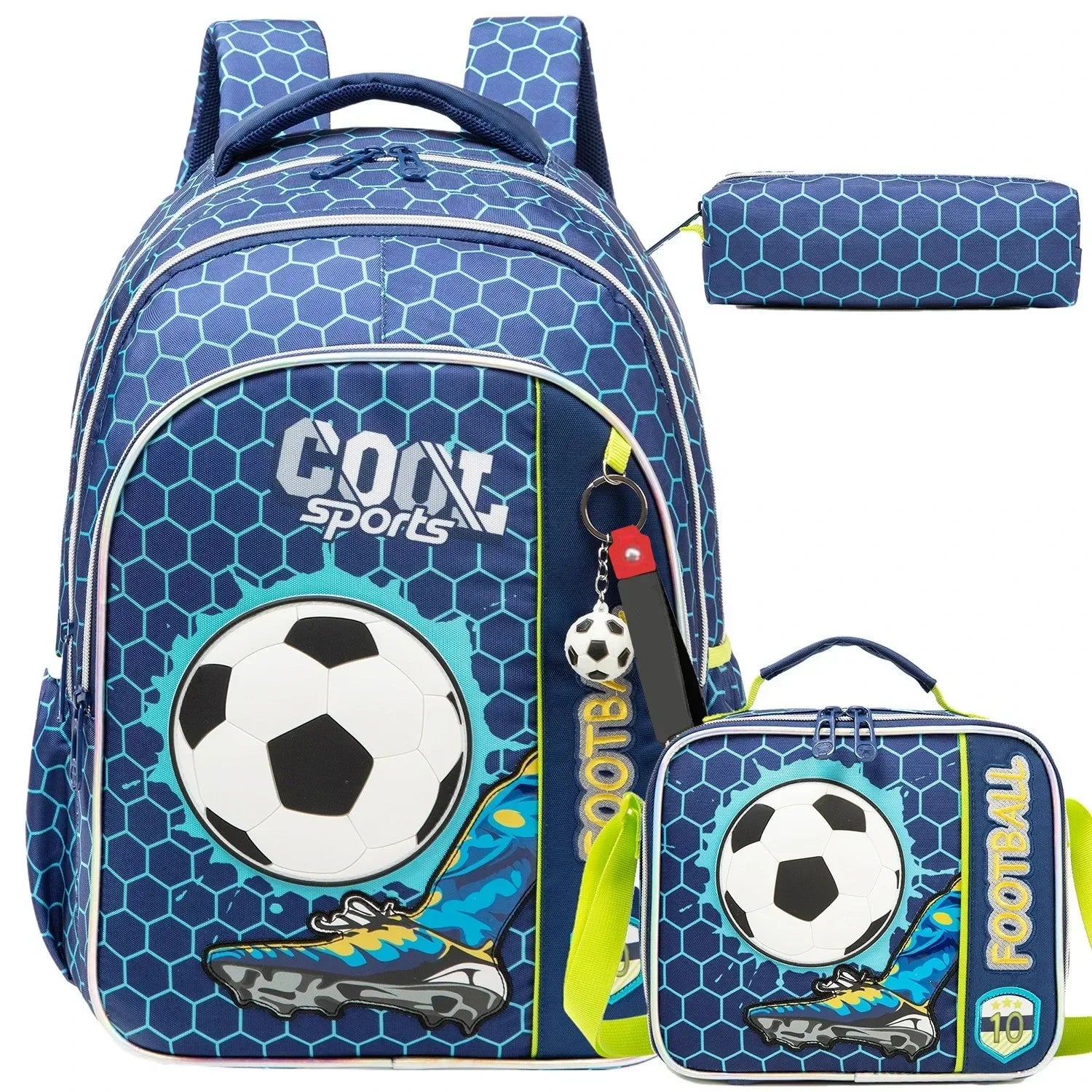 3PCS School Backpack for Boys Durable Elementary Student Backpack Large Capacity Bookbag Lightweight Mochila Back To School Bag