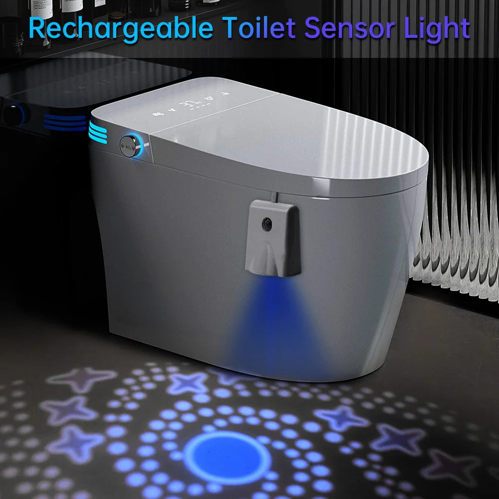 Toilet Smart Night Lights Motion Sensor Light Rechargeable Dimming Lamp For Toilet Bowl Bathroom Waterproof Night Lamp