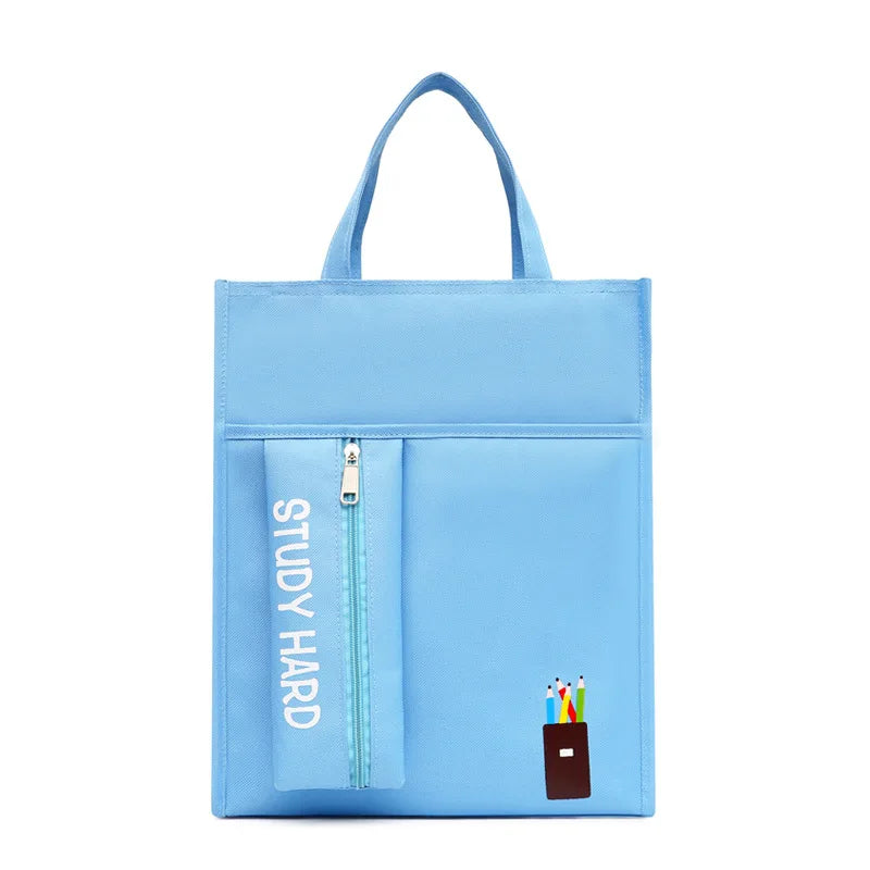 School supplies student tote bag children art bag document bag pink canvas tutoring bag school-bags-for-girls Tutorial Bags