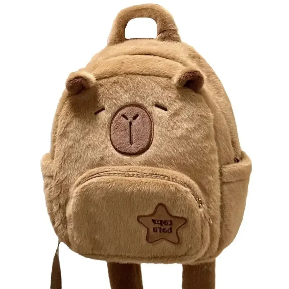 Large School backpack Kawaii Capybara Plush Versatile Cartoon Funny Capibala Crossbody Bags back to school anime